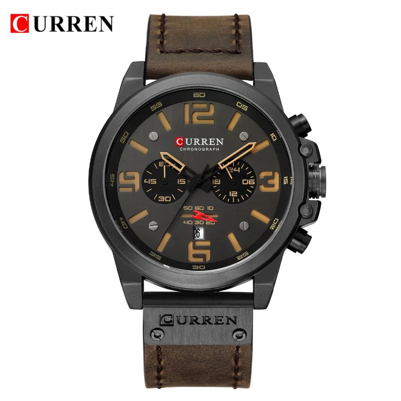 Relógio Curren  Brand Luxury Fashion Leather Quartz