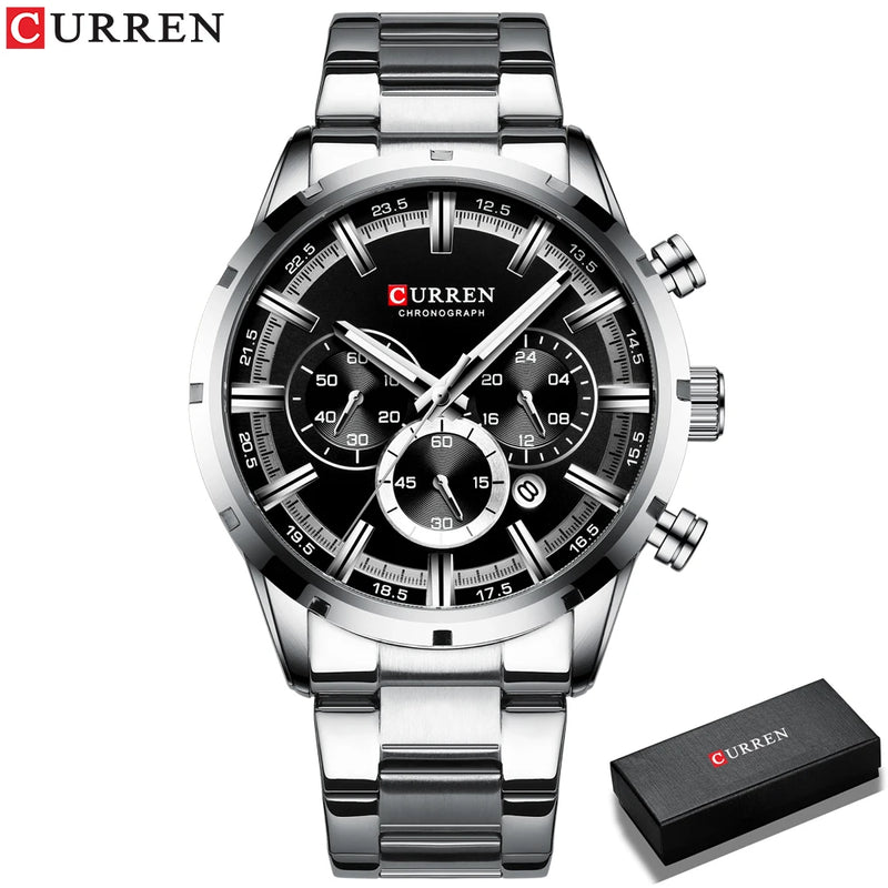 Relógio Curren Hot Fashion Mens Watches Top Brand Luxury