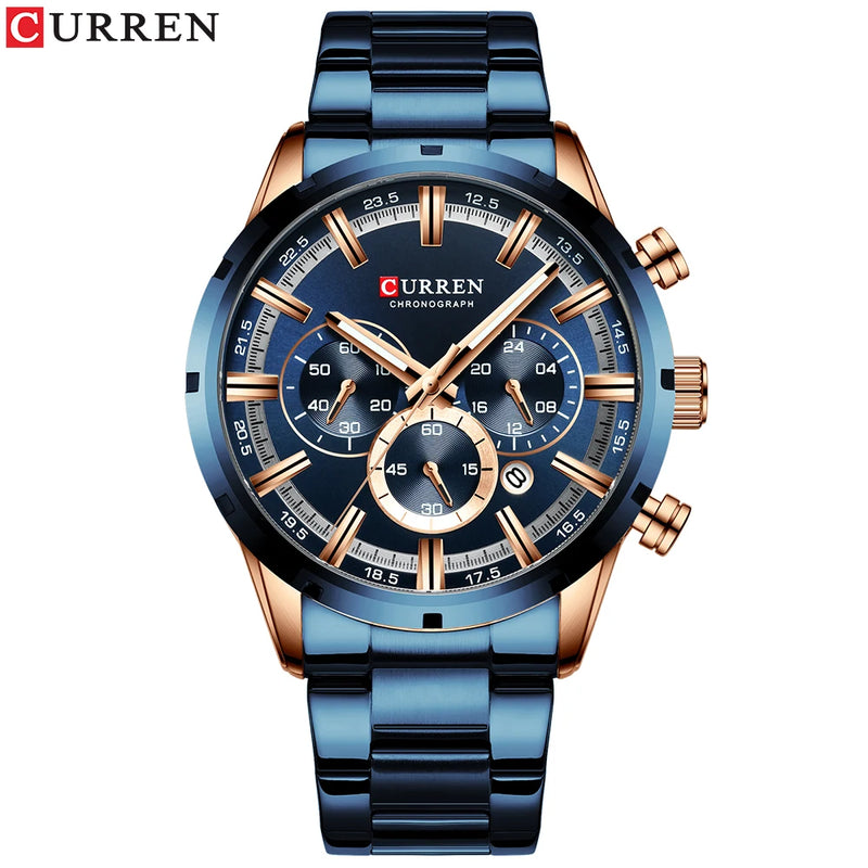 Relógio Curren Hot Fashion Mens Watches Top Brand Luxury