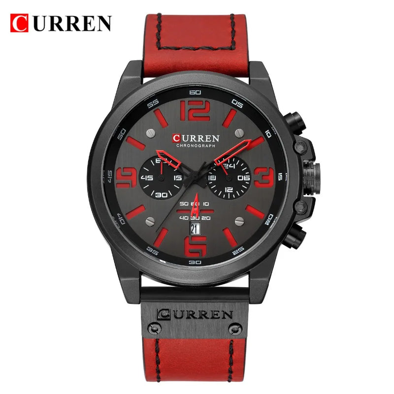 Relógio Curren  Brand Luxury Fashion Leather Quartz