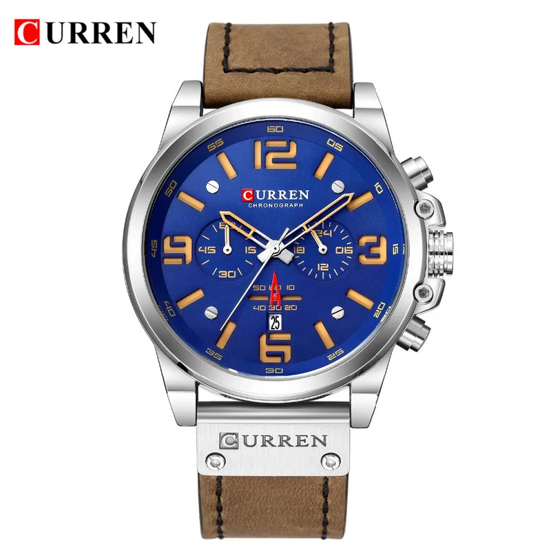 Relógio Curren  Brand Luxury Fashion Leather Quartz