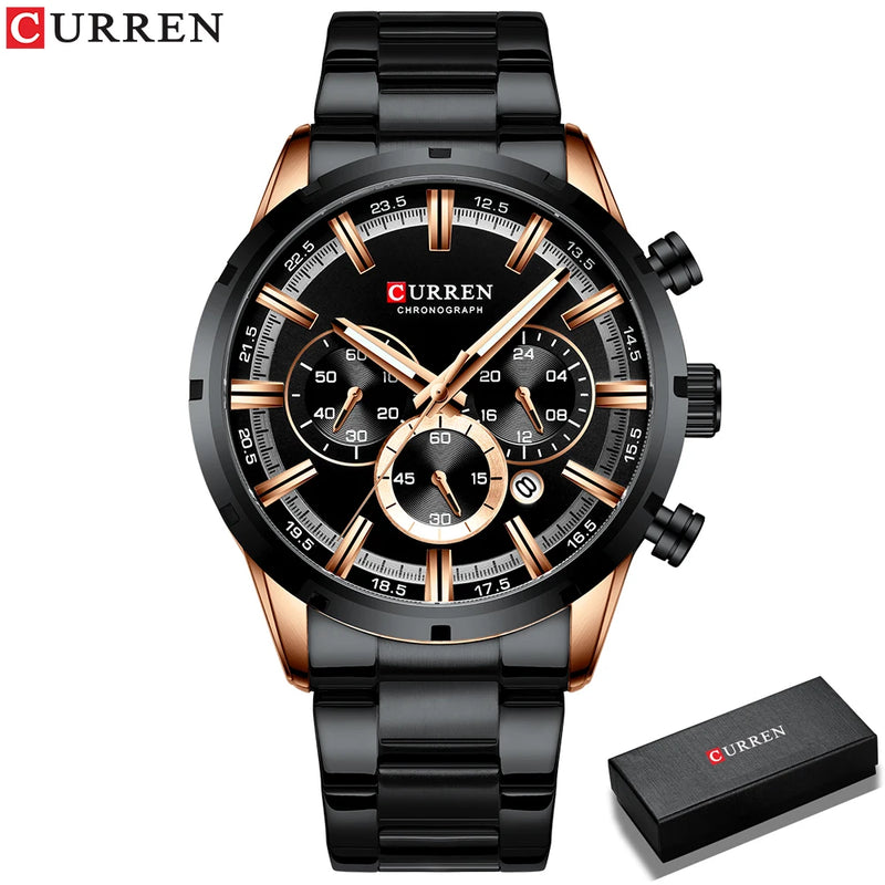 Relógio Curren Hot Fashion Mens Watches Top Brand Luxury