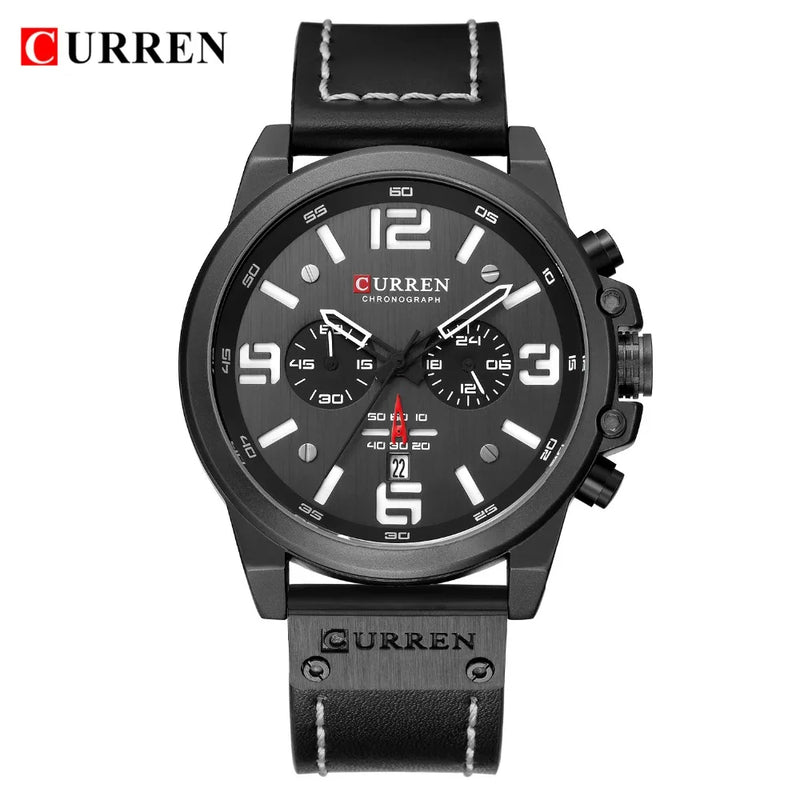 Relógio Curren  Brand Luxury Fashion Leather Quartz