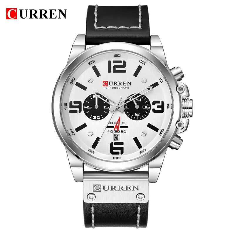 Relógio Curren  Brand Luxury Fashion Leather Quartz