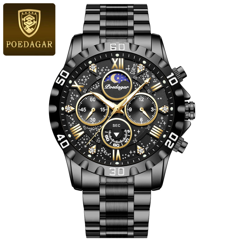 Relógio Poedagar Luxury Military Watch for Men Sport Quartz