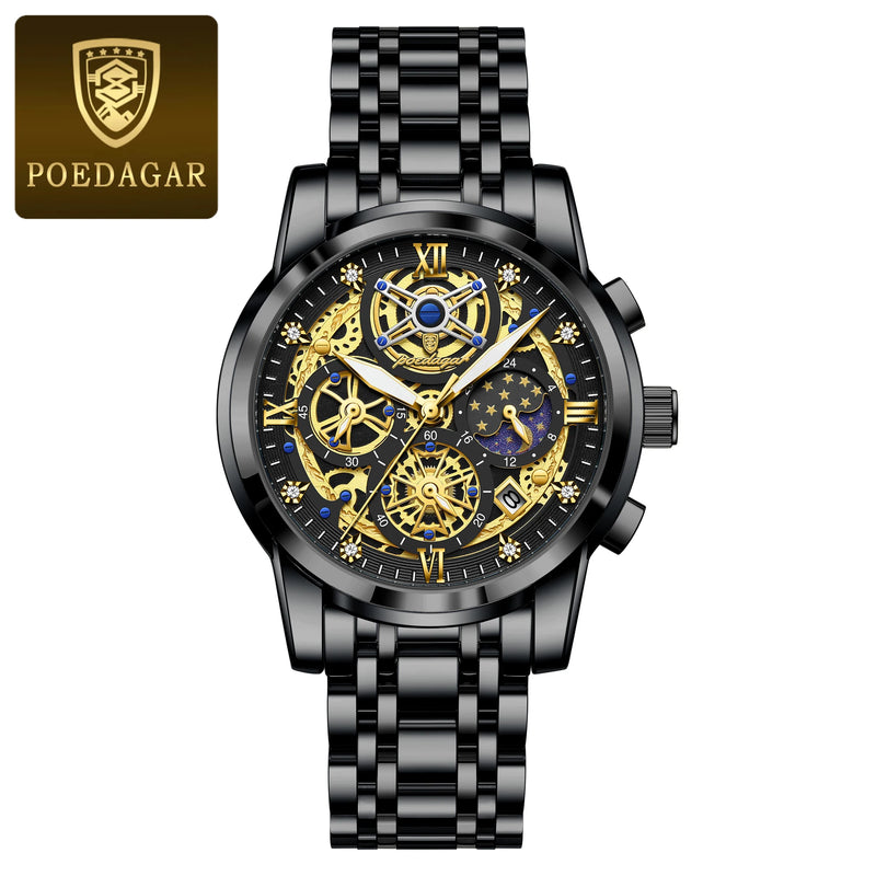 Relógio Luxury Fashion Men Watch Waterproof Luminous