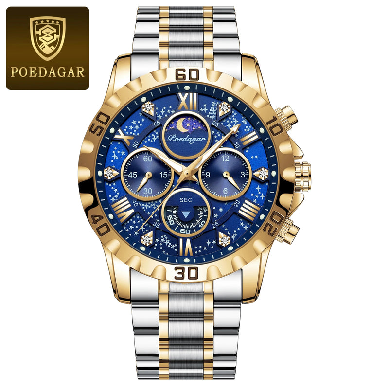 Relógio Poedagar Luxury Military Watch for Men Sport Quartz